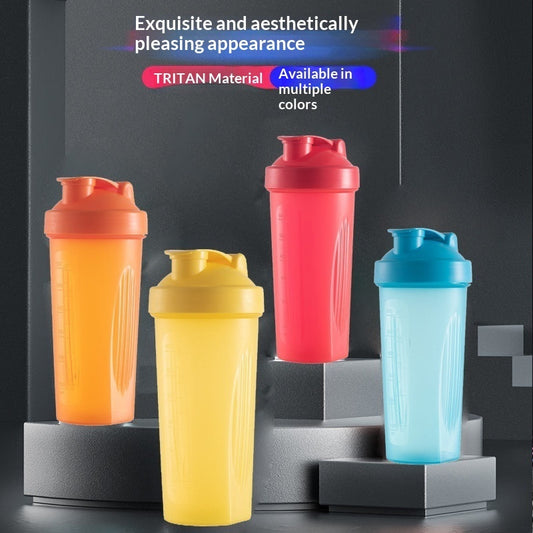 600ml Shaker Bottle For Smoothies And Protein Powder Measuring Cup Outdoor Fitness Water Bottle